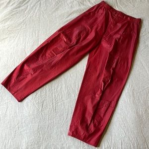 Vintage KOOS Van Den Akker Red Leather Pants Size Small